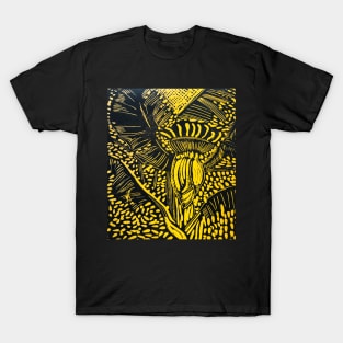 Banana Yellow. original linocut by Geoff Hargraves T-Shirt